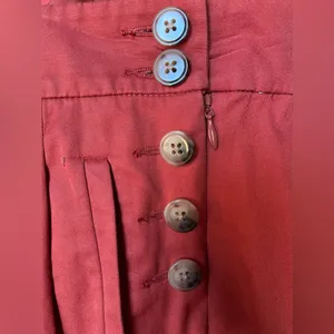 LOFT Wide Leg Pants in Rust Red thumbnail 7