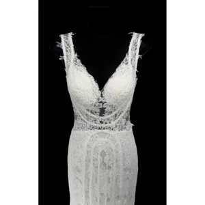 Sherri Hill 50906 White Lace‎ Mermaid Gown Sz 0 NWT $450 thumbnail 5