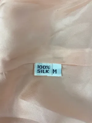 100% Silk Peach Sleeveless Tank Top M Pink Size M thumbnail 5