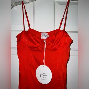 Princess Polly The Charm Mini Dress in Red Size 2 New with tag thumbnail 10