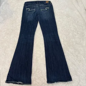 VTG Y2k 90s American Eagle Womens Low Rise Boot Cut Jeans 4L Dark Wash Preppy thumbnail 3