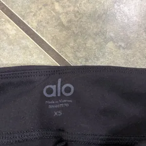 ALO YOGA Black High-Waist Flutter Legging XS Front Split Bootcut Outdoor Casual thumbnail 7