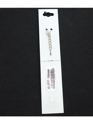 NWT Crystale by L & J Pendant Crystal Anklet Silver Gray / Clear 8" + 1.5" thumbnail 2