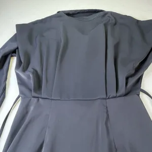 Navy Blue‎ Button Front Midi Shirt Dress – Size M Longe Sleeves thumbnail 14