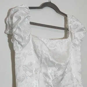 Lulus White Off the Shoulder Cropped Jumpsuit NWT Size Medium Wedding Jumpsuit thumbnail 4