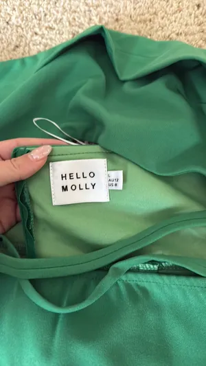 Hello Molly Green Mini Dress thumbnail 3
