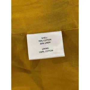 Mason's Daughter Mini Dress Yellow Emma Saffron Floral Square Puffed Boho Medium thumbnail 10