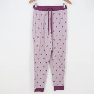 Disney Pajama Set Women Small Minnie Mouse Purple Long Sleeve Jogger Excellent thumbnail 5