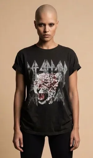 DEF LEPPARD | Black Logo Band Tee Sz S thumbnail 1