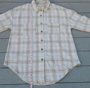 Plaid Flannel Shacket | Plaid Flannel Shirt Jacket Size L thumbnail 7