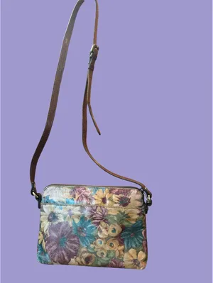 Patricia Nash Floral Leather Crossbody Bag 10x8 thumbnail 2