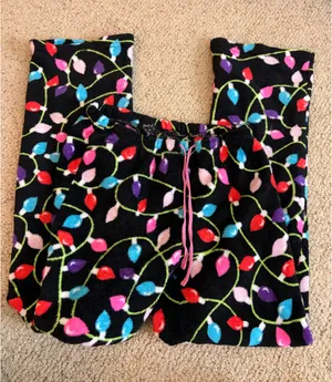 Soft Christmas pajama pants Black thumbnail 1