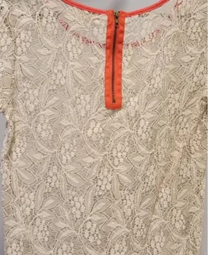 Monteau Los Angeles for Urban Outfitters Cream Lace Top thumbnail 6