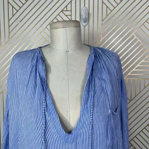 Faithfull the Brand Alice Blue Stripe‎ Tasseled Top Size US 6 thumbnail 4