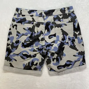 New Flamingo Shorts Womens S Carpenter Bermuda Blue‎ Camo button/zip fly thumbnail 9