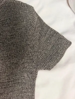 Heather gray marled fringe hem knit dress from the boutique brand Klesis thumbnail 10