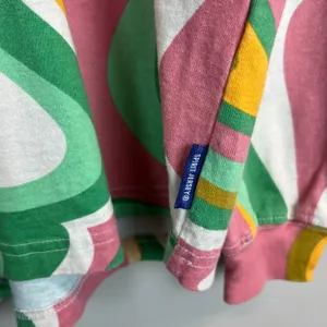 Walt Disney World Spirit Jersey Womens Medium Pink Green 70s Swirl Long Sleeve M thumbnail 6