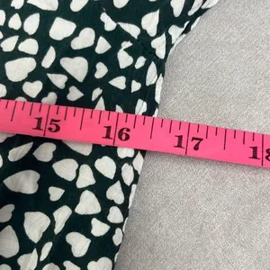 Anthropologie Rue Stiic XS Green White‎ Laguna Heart Print Button Up Mini Dress thumbnail 10