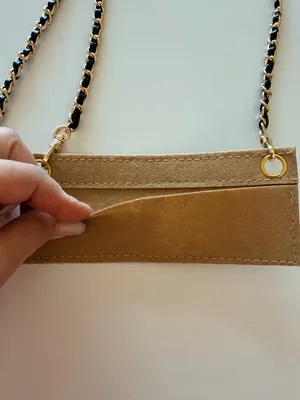 Metal chain and insert for bags/wallets to convert as a crossbody, adjustable thumbnail 2