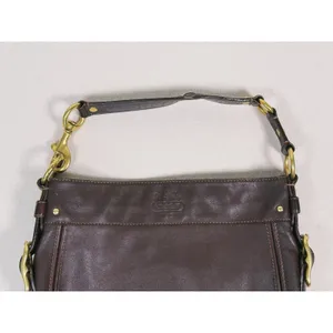 Vintage Y2K Coach Leather Hobo Bag Brown Gold Hardware Shoulder Purse Zip 2000s thumbnail 4