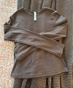 Abonlen Cotton Long Sleeve Tee Brown thumbnail 2