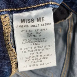 Miss‎ Me Standard ankle skinny jeans size 27 thumbnail 7