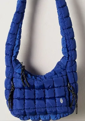 NWT Free People FP Movement Quilted Baby Carryall Sling Bag athletic blue - ALL thumbnail 1