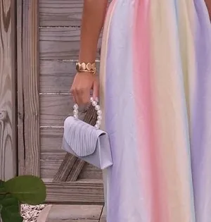 white satin pearl handbag thumbnail 3