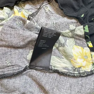 Urban Outfitters Milkmaid Floral Mini Dress Medium Puff‎ Sleeve Dark Romantic thumbnail 7