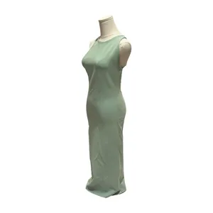 Alice + Olivia Light Sage Cross-Back Knit Maxi Dress Size Medium CC207513706 thumbnail 2