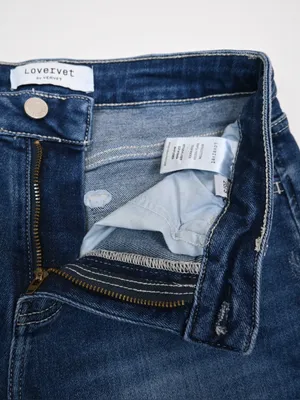 Lovervet by Vervet Women's 26/3 Mid Rise Dark Wash Straight Leg Jean thumbnail 8