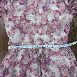 Bardot Lila Eyelet Corset Long Sleeve Minidress in Pink Garden Women's Small / 4 thumbnail 8