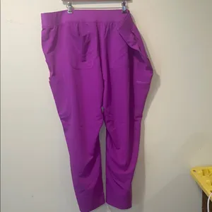 Womens New Figs High Waisted Yola W Yoga Scrub Pants Purple Jolt Plus Size 6XLR thumbnail 3