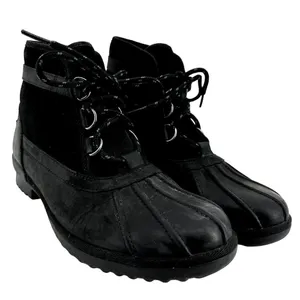 UGG Greda Waterproof Duck Boots Lace Up Suede Leather Heeled Winter Black 9.5 thumbnail 2