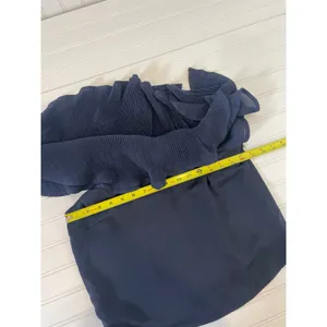 Revolve Capulet Vanessa Navy Blue Ruffle One Shoulder Top Size S thumbnail 9
