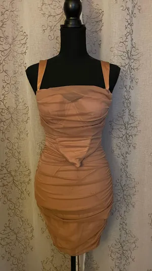 Oh Polly NWT honey sheer corset mini dress womens size 6 thumbnail 1