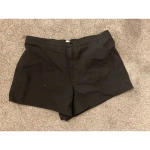 Maxine of Hollywood Black Solid Woven Boardshort Swim Bottom, 12 thumbnail 3