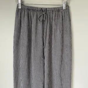 T & Company Vintage Gingham Wide Leg Pants Cottagecore Black White Womens Size 8 thumbnail 3