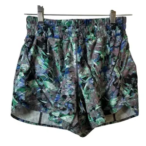 Lululemon‎ Track That High-Rise Lined Short 5 Floral Abstract Multi Color Size 6 thumbnail 1