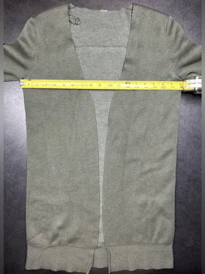 Lululemon Size M City Street Green Cashmere Open Front Cardigan Sweater thumbnail 4