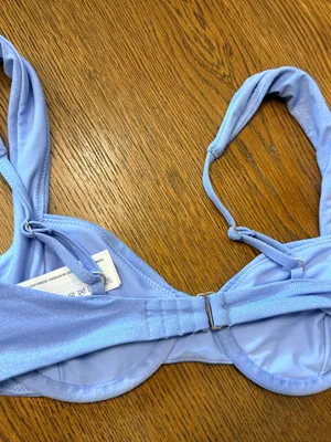 Abercrombie & Fitch Blue Wide Strap Underwire Bikini Top XXS NWOT thumbnail 9
