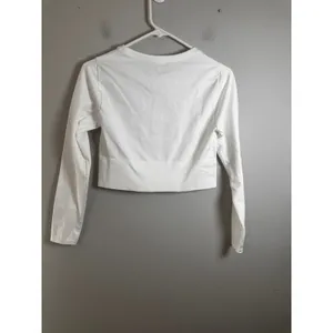 OFFLINE by Aerie Sidewalk Seamless‎ Long Sleeve Cropped Tee White M thumbnail 5