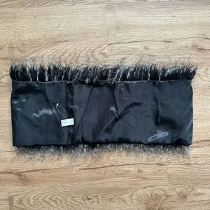 Leith Black Faux Fur Shawl Shrug New NWOT elegant wedding guest NYE formalwear thumbnail 3