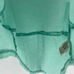 We The Free Sheer Aqua Mint‎ Green Linen Blend Relaxed Fit Dolman Henley Top thumbnail 4