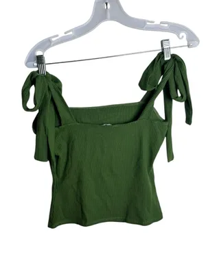 Reformation Canyon Knit Tank Top in green Small thumbnail 3