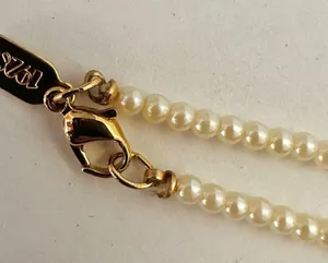 1928 faux pearl single strand necklace thumbnail 5