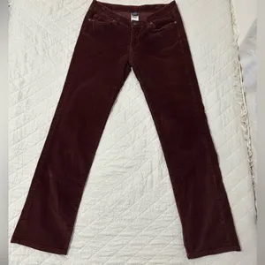 Patagonia Women’s Maroon Corduroy Pants size 28 thumbnail 2