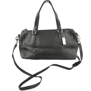 Coach Saffiano Women's Black Leather Adjustable Mini Satchel Handbag Crossboby thumbnail 2