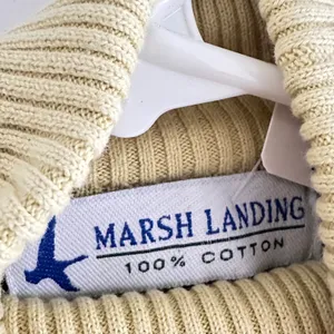 Marsh Landing Striped Turtleneck Sweater Long Sleeve Yellow Black White Casual M thumbnail 10