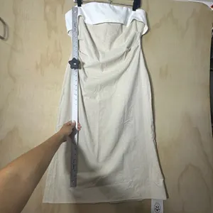 Cider‎ LINEN-BLEND COLLARLESS SOLID SPLIT RUCHED ZIPPER MIDI DRESS thumbnail 7